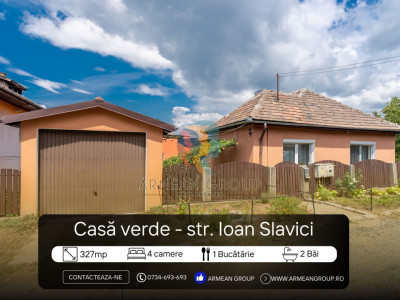 Casă verde cu 4 camere
