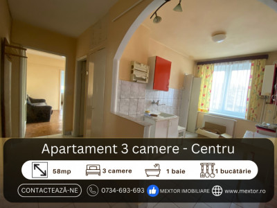 Apartament 3 camere in Centru